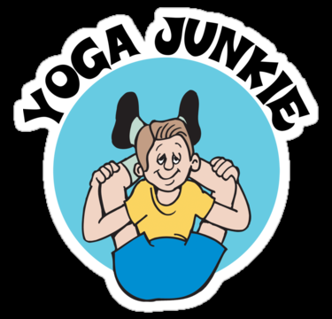Yoga Junkie Sticker Men