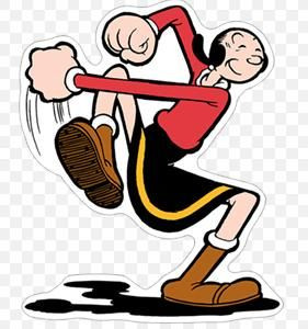 OLIVE OIL STOMP POPEYE FUNNY WINDOW STICKER