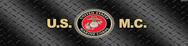 USMC Diamond Plate Rear Window Truck Decal