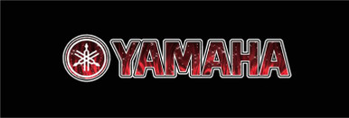 YAHAMA Black Rear Window Graphic