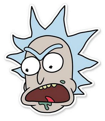 rick and morty rick head sticker