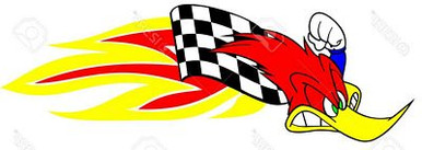 woody woodpecker speedy race sticker RIGHT