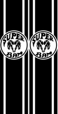 Dodge Super Ram truck bed stripe combo kit decal stickers