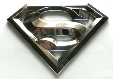 Superman Shield Prism Chrome Emblem 20 PACK