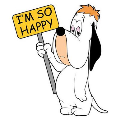 cartoon droopy dog WB im so happy sticker