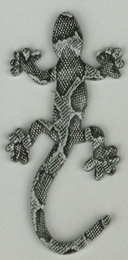 Gecko Gray Pattern Chrome METAL Emblem 20 PACK