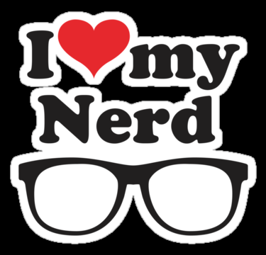 I love my nerd funny sticker