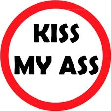 KISS MY ASS FUNNY STICKER