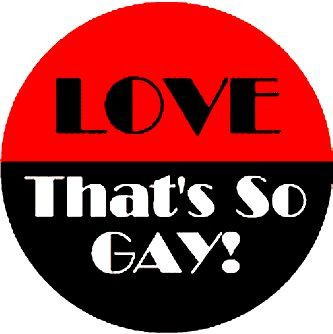 Love Thats So Gay round funny sticker