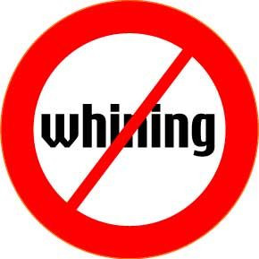 No Whining funny sticker