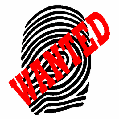 Wanted vinyl sticker 532