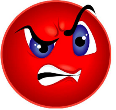 ANGRY FACE SMILEY STICKER