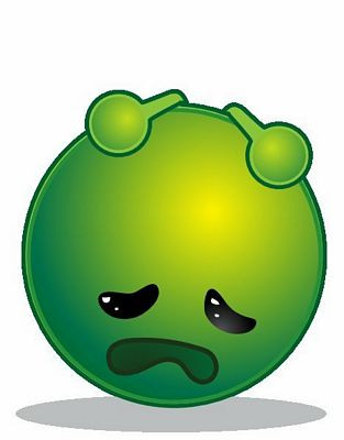 smiley alien head cartoon sticker 01