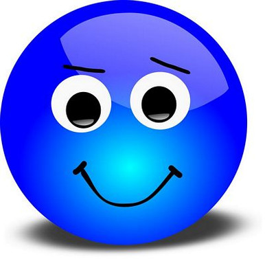 smiley blue