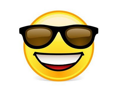 smiley cool sticker 888