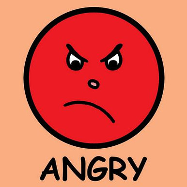 smiley red angry sticker