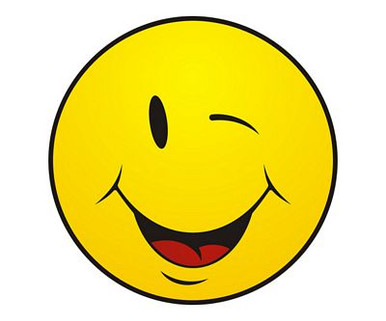 smiley wink sticker