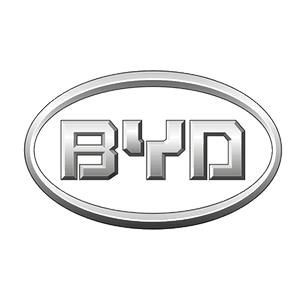 byd logo BUILD YOUR DREAMS china electric car company CHROME LOOK