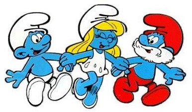 Smurfette and Grampa Smurf Decal