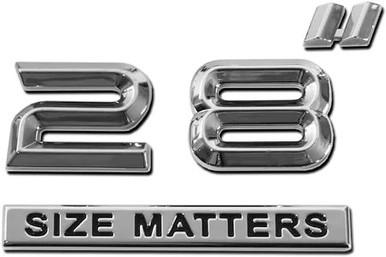 Size Matters Chrome Emblem (Select Size)
