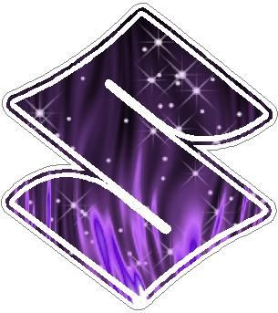 Suzuki FLAMES Purple motorcycle sticker