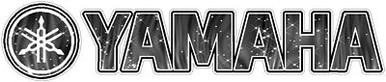 Yamaha FLAMES Gray motorcycle sticker PAIR