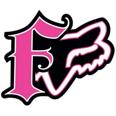 F RACING WITH F PINK WHITE BLACK STICKER