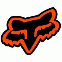 F HEAD ORANGE BLACK STICKER