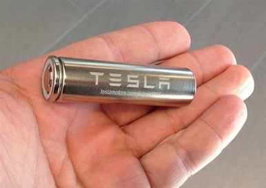 elon tesla battery on hand sticker