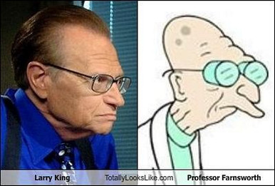 larry king totally looks like professor farnsworth from futurama