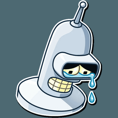 futurama tv show cartoon bender sticker 18