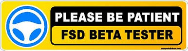 TESLA FSD BETA TESTER STICKER