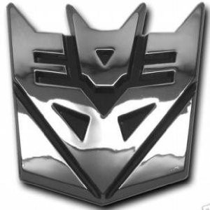Decepticon Transformers Chrome Emblem LARGE