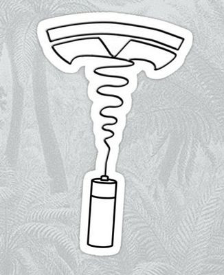 TESLA T STICKER black and white