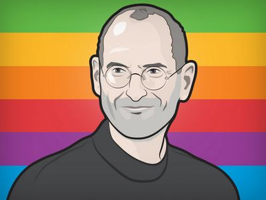 apple exec steve jobs color sticker
