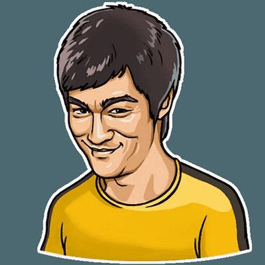 bruce dragon lee celebrity sticker_4