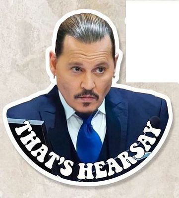 JOHNNY DEPP THATS HEARSAY CELEB STICKER