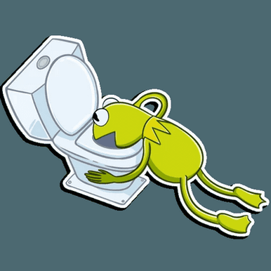 kermit the FROG muppet show sticker 14