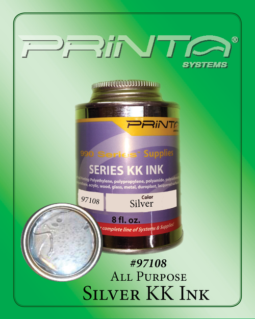 All Purpose KK Ink Silver, 8 oz