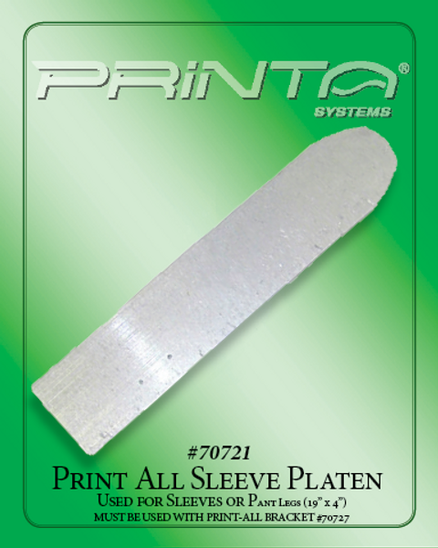 PRINT-ALL SLEEVE PLATEN Screen Printing Platens