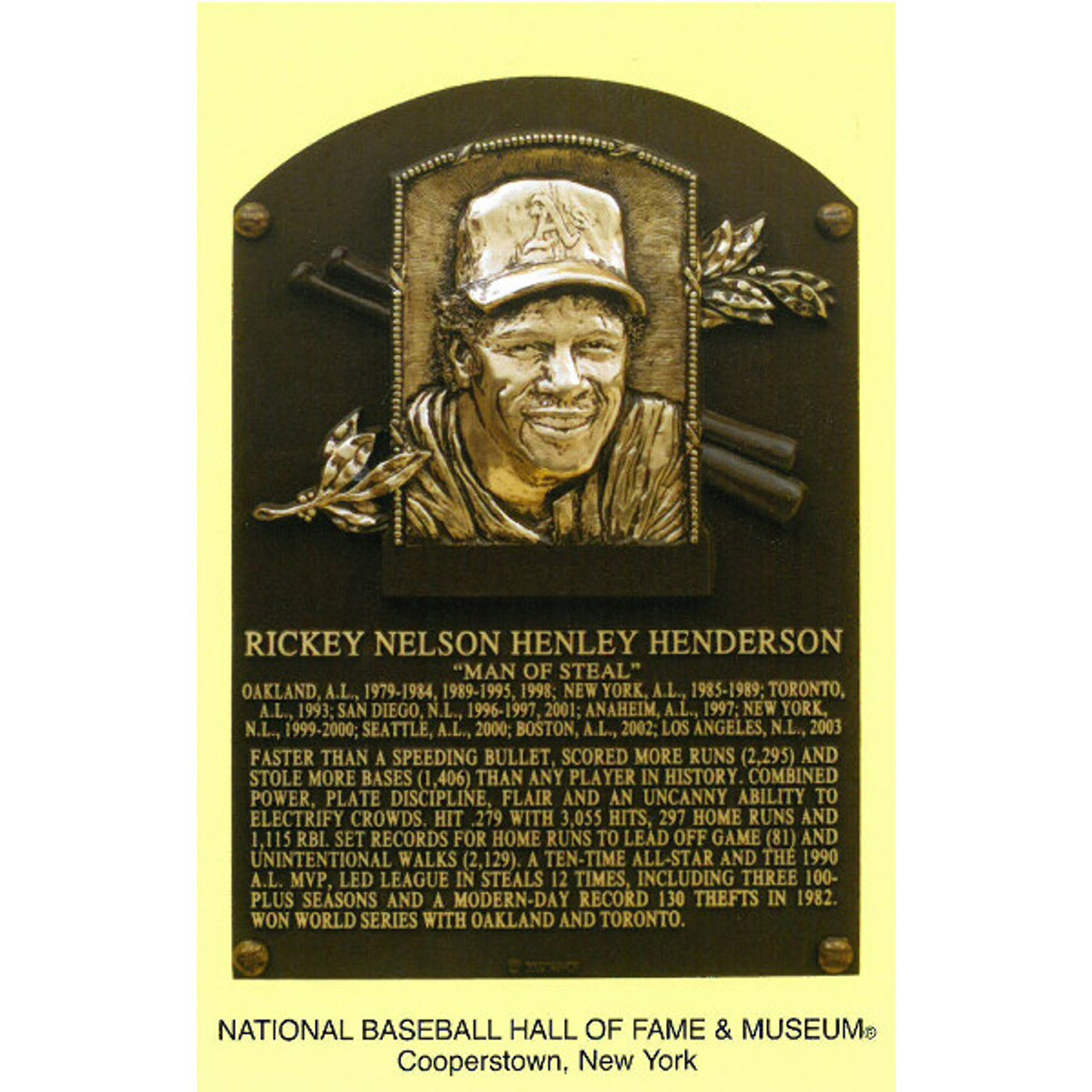 Henderson, Rickey  Baseball Hall of Fame