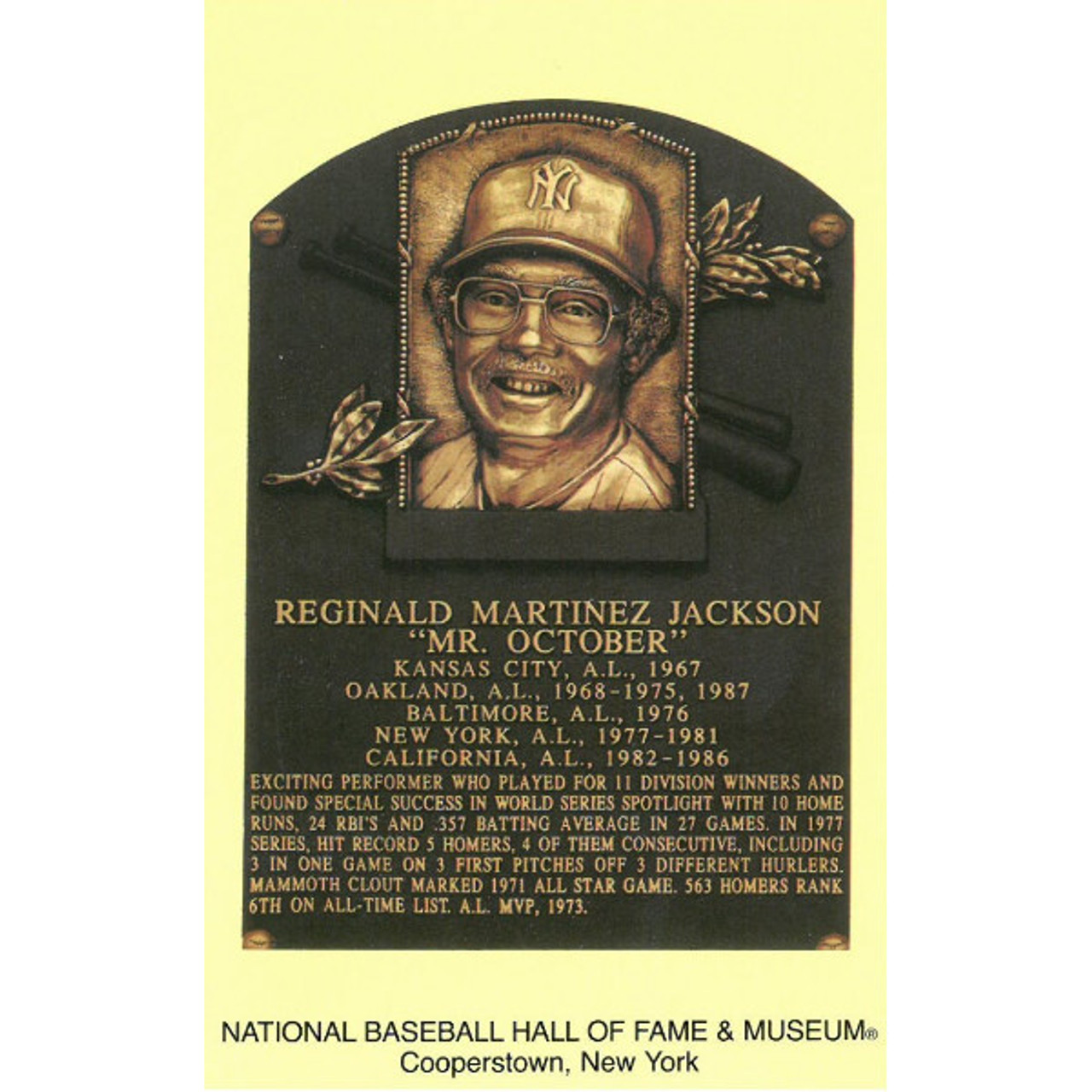 Jackson, Reggie  Baseball Hall of Fame