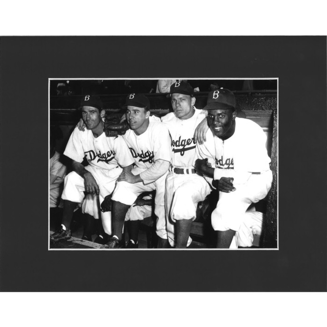 JACKIE ROBINSON 8X10 PHOTO BROOKLYN DODGERS BASEBALL PICTURE MLB PEE WEE  REESE