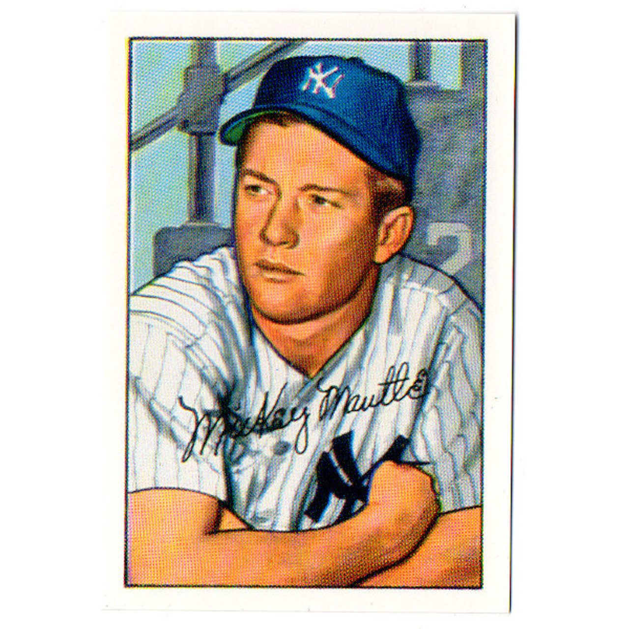PRINTED 1952 MICKEY MANTLE Baseball Card Numeric printed N.Y New York Yankees 