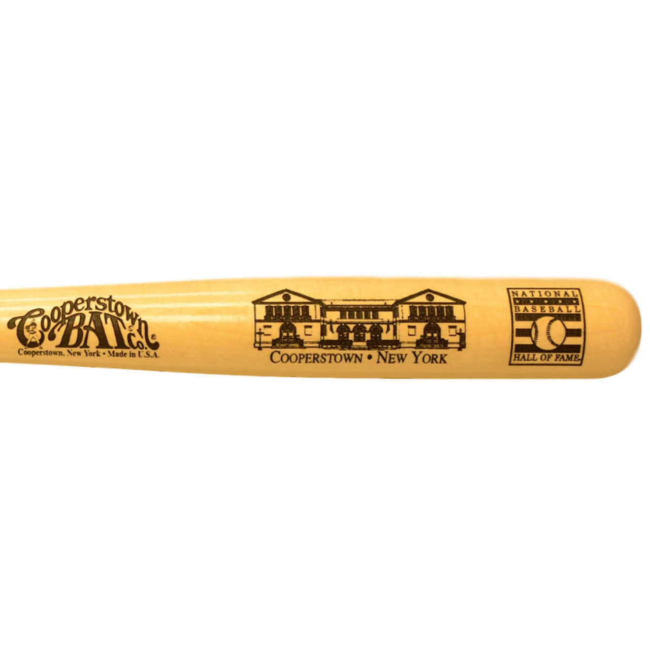 Baseball Hall of Fame Building Engraved 22 Wood Mini Bat