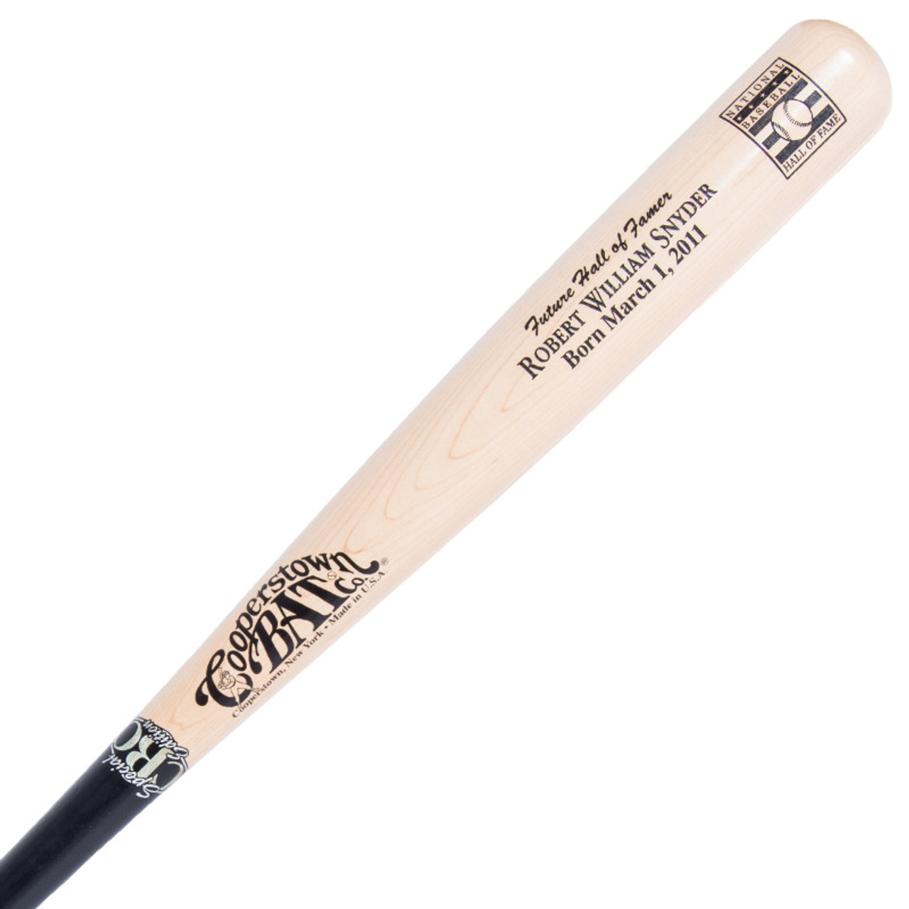 Robin Yount Baseball HOF Stats Bat - Cooperstown Bat Company