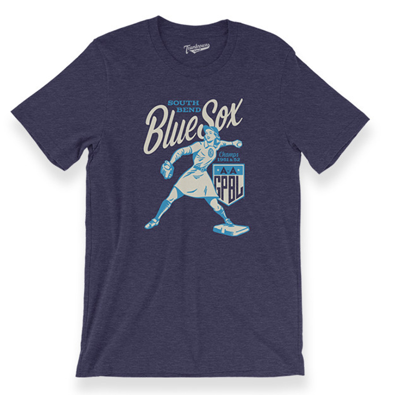 blue baseball shirt