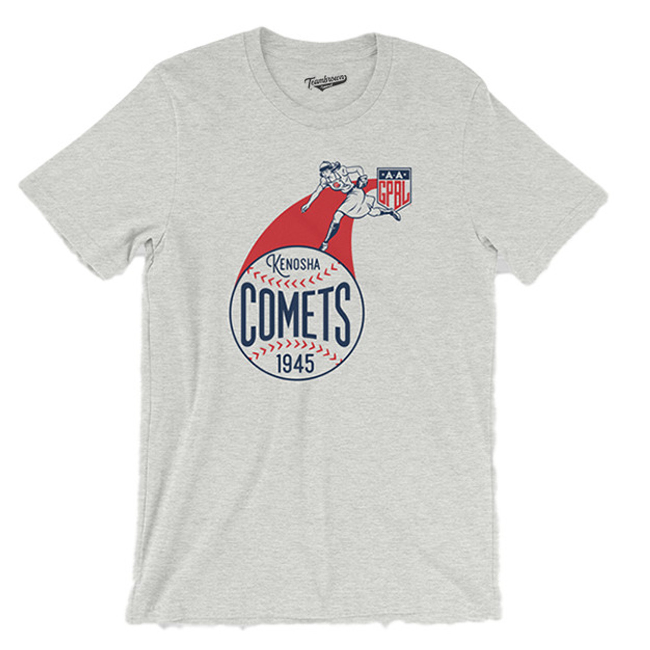 Unisex Teambrown Kenosha Comets AAGPBL Baseball Shirt