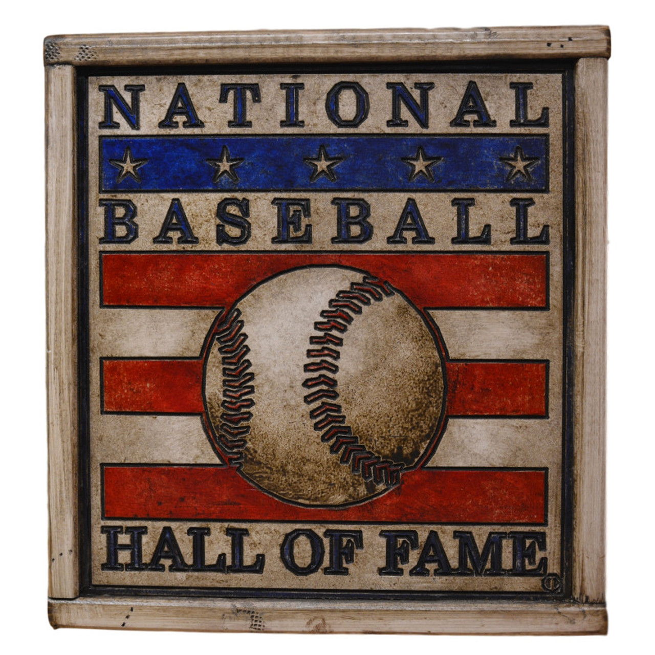 Baseball Hall of Fame Building Engraved 22 Wood Mini Bat