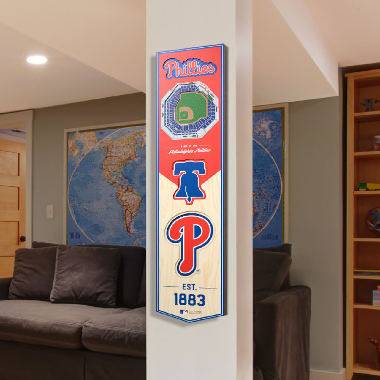 8 x 32 MLB Philadelphia Phillies 3D Stadium Banner